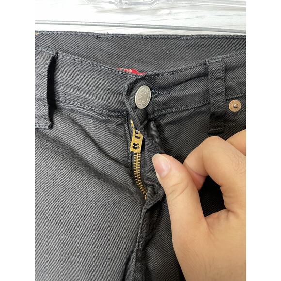 Lucky Brand Jeans Womens 8 Black Capri Zip Fly 5-Pocket Mid Rise Denim Cropped - Picture 2 of 11